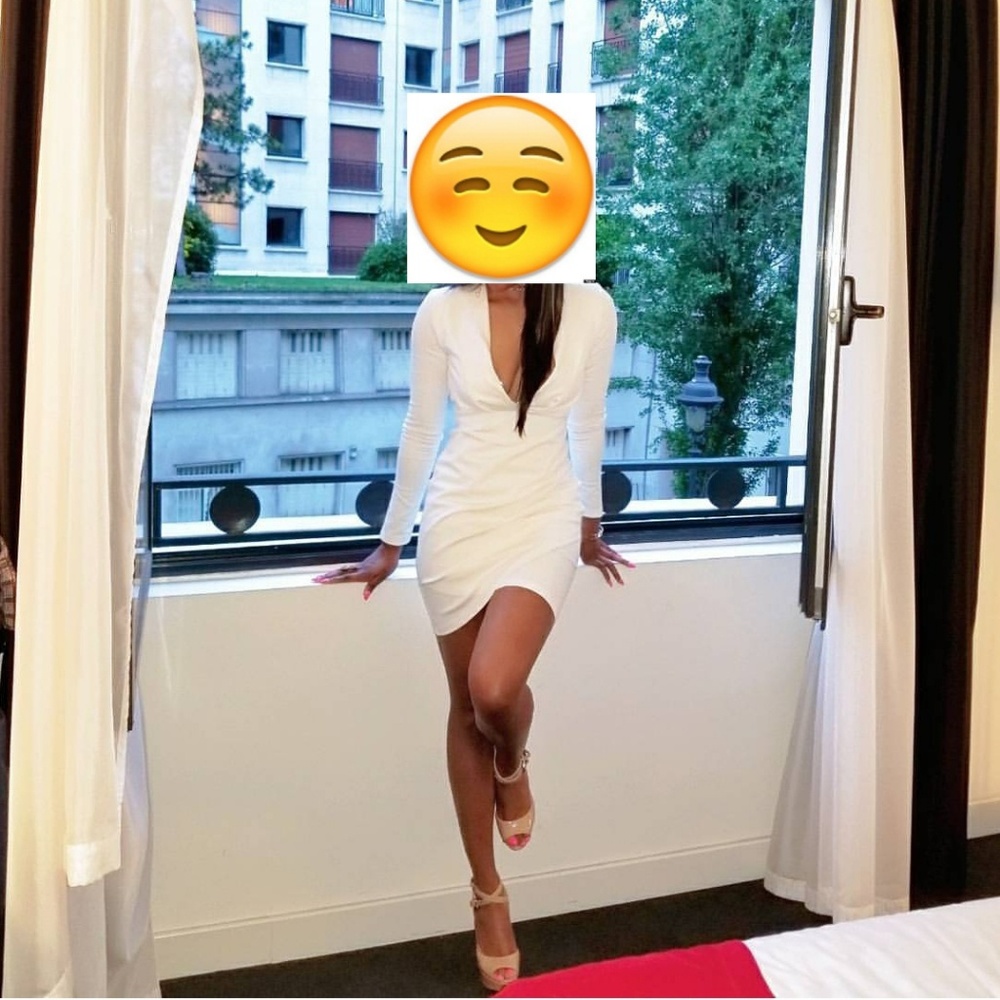 Forever 21 White Plunge Dress